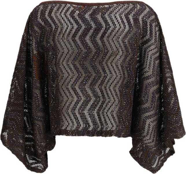 Topuri MISSONI BEACHWEAR Viscose mesh Top DARK BROWN Femei (BM 19695407) 2