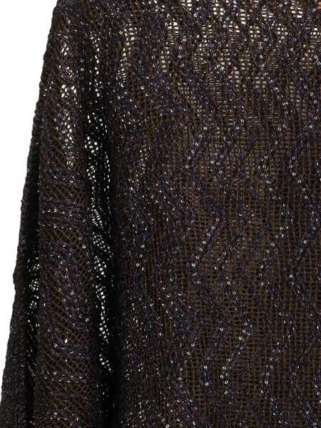Topuri MISSONI BEACHWEAR Viscose mesh Top DARK BROWN Femei (BM 19695407) 3