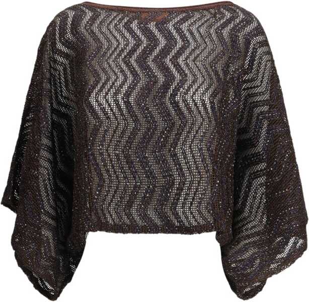 Topuri MISSONI BEACHWEAR Viscose mesh Top DARK BROWN Femei (BM 19695407) 1