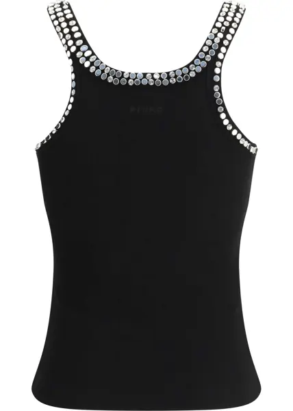 Topuri Pinko Coriandoli Top NERO LIMOUSINE Femei (BM 19695410) 2