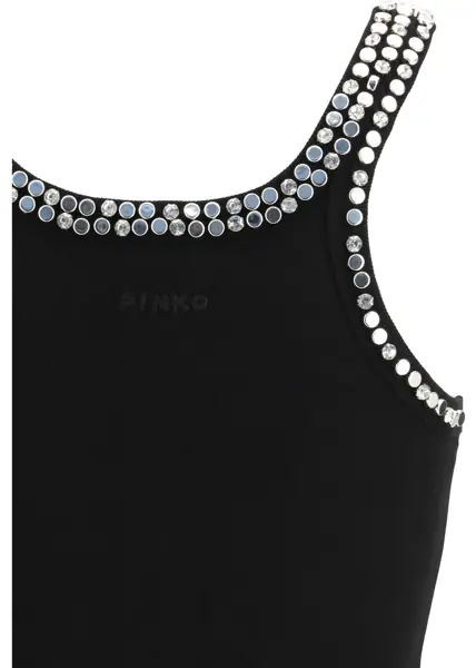 Topuri Pinko Coriandoli Top NERO LIMOUSINE Femei (BM 19695410) 3