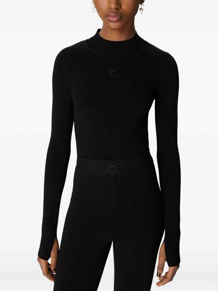 Colanti MARINE SERRE Moon Logo Knit Leggings BLACK Femei (BM 19695413) 4