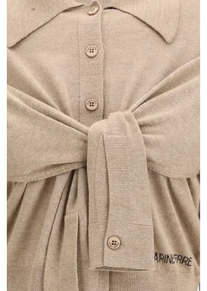 Cardigane MARINE SERRE Wrapped hybrid Cardigan DARK BEIGE Femei (BM 19695416) 3