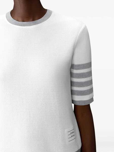 Tricouri Thom Browne Cotton T-shirt WHITE Femei (BM 19695419) 5