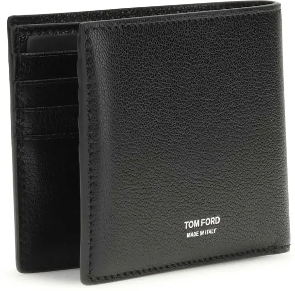 Portofele Tom Ford Leather bifold Wallet BLACK Barbati (BM 19695458) 2