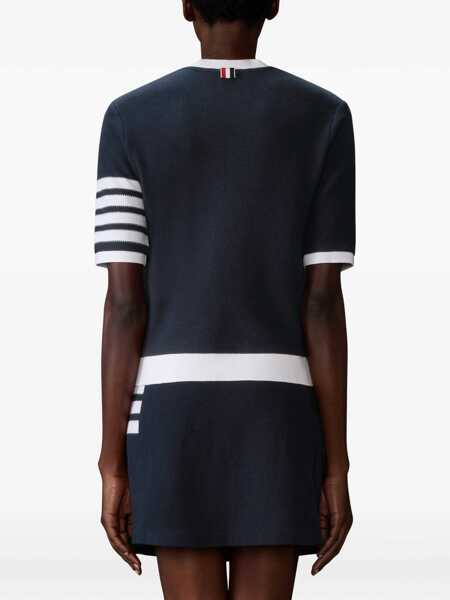 Tricouri Thom Browne Cotton T-shirt NAVY Femei (BM 19695476) 4