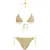 MISSONI BEACHWEAR Triangle Bikini in lam&eacute; viscose GOLD