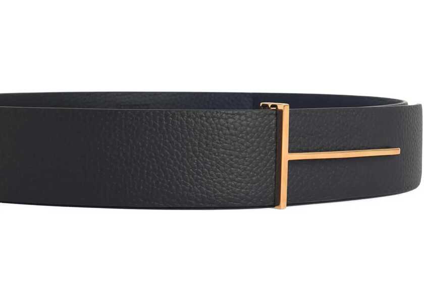 Curele Tom Ford Grain Leather Slim T reversible Belt BROWNBLACK Barbati (BM 19695509) 3
