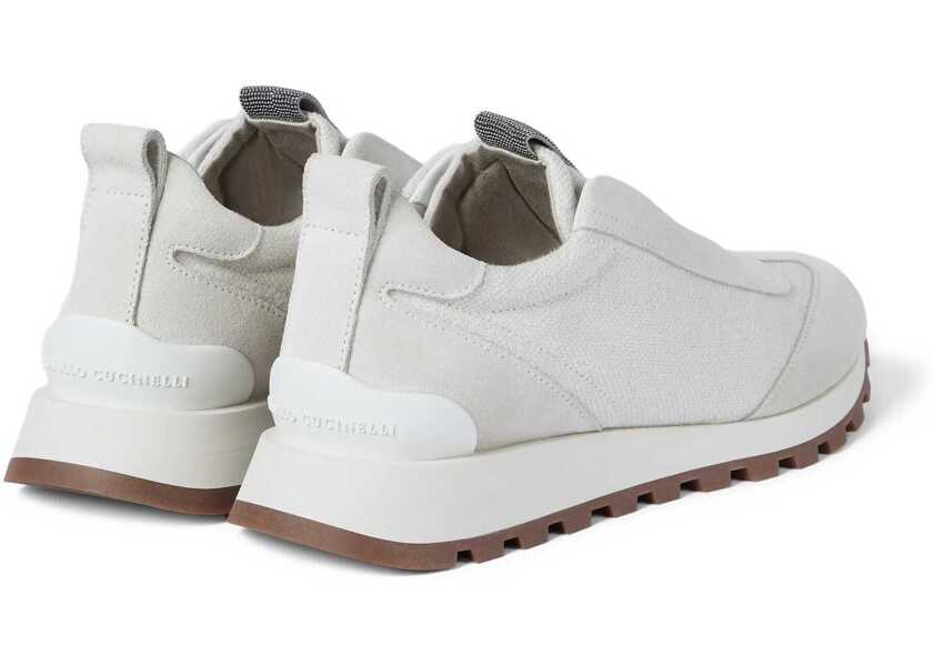 Sneakers Brunello Cucinelli Precious Detail Sneakers SILVER BIRCH Femei (BM 19695527) 3