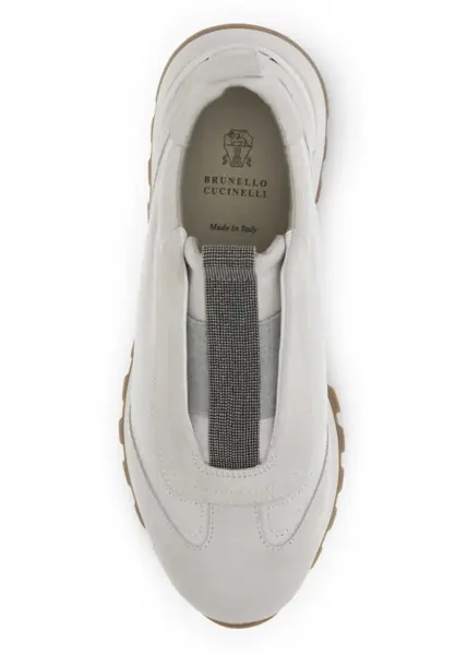 Sneakers Brunello Cucinelli Precious Detail Sneakers SILVER BIRCH Femei (BM 19695527) 4