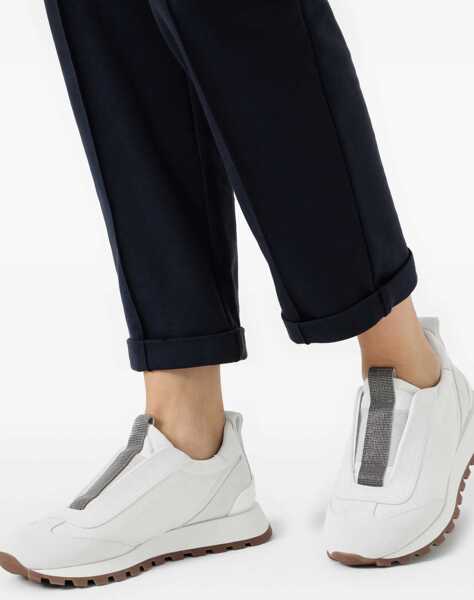 Sneakers Brunello Cucinelli Precious Detail Sneakers SILVER BIRCH Femei (BM 19695527) 5