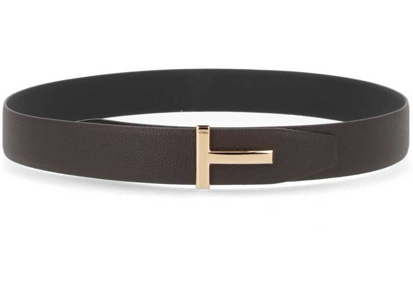 Curele Tom Ford Belt With Buckle T BROWN Barbati (BM 19696007) 1