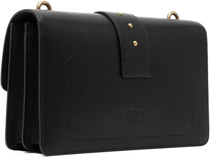 Genti de umar Pinko One Simply Love Bag One Shoulder Bag NERO-ANTIQUE GOLD Femei (BM 19696169) 2