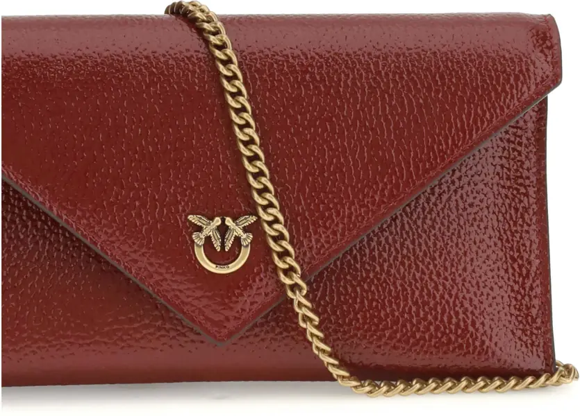 Genti de umar Pinko Love Birds Clutch Bag ROSSO SCURO-ANTIQUE GOLD Femei (BM 19696178) 4