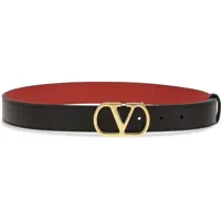 Curele Dama - Curele Valentino Garavani Reversible VLogo Signature Belt NERO/ROUGE PUR Femei (BM 19696187) - B-mall.ro
