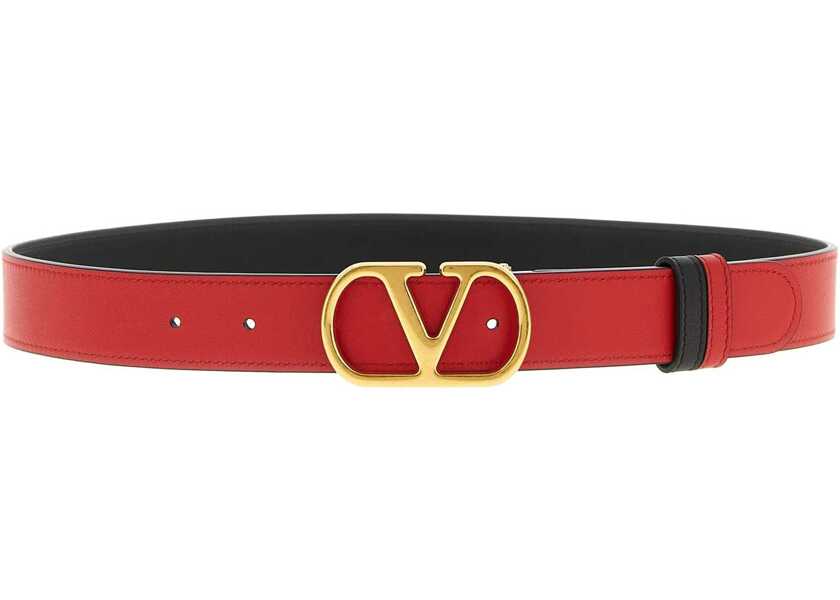 Curele Valentino Garavani Reversible VLogo Signature Belt NERO/ROUGE PUR Femei (BM 19696187) 3