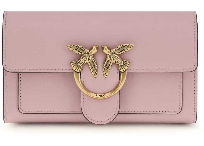 Portofele Pinko Love One Wallet ROSA CHIARO-ANTIQUE GOLD Femei (BM 19696190) 1