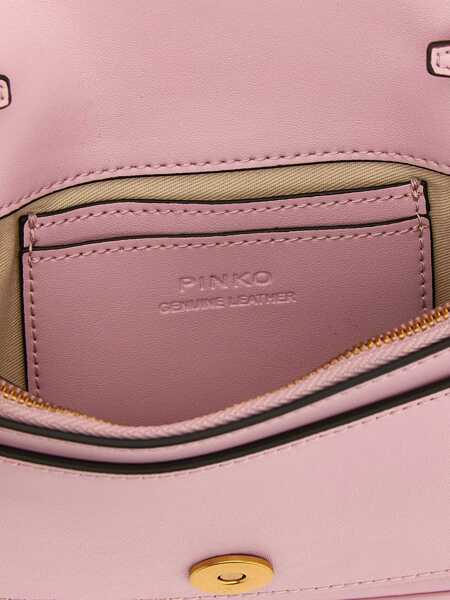 Genti de umar Pinko Love One Shoulder Bag ROSA CHIARO-ANTIQUE GOLD Femei (BM 19696199) 4