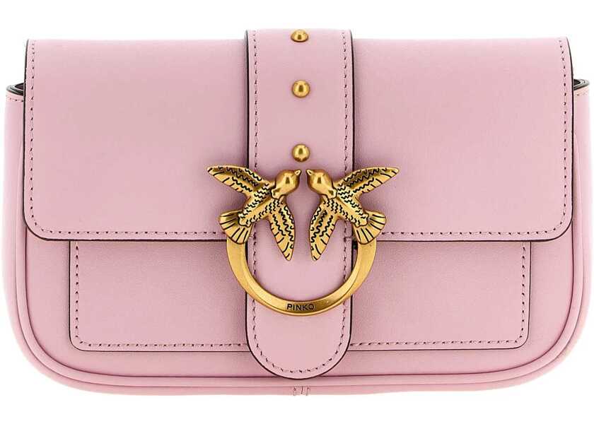 Genti de umar Pinko Love One Shoulder Bag ROSA CHIARO-ANTIQUE GOLD Femei (BM 19696199) 1