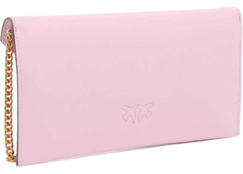 Genti de umar Pinko Love Birds Logo mini Clutch Bag ROSA CHIARO-ANTIQUE GOLD Femei (BM 19696208) 2