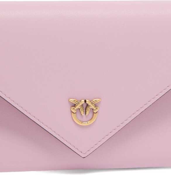 Genti de umar Pinko Love Birds Logo mini Clutch Bag ROSA CHIARO-ANTIQUE GOLD Femei (BM 19696208) 3