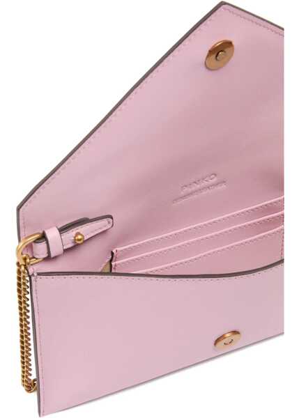 Genti de umar Pinko Love Birds Logo mini Clutch Bag ROSA CHIARO-ANTIQUE GOLD Femei (BM 19696208) 4