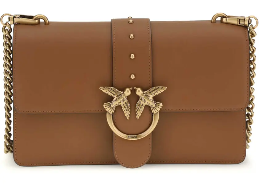 Genti de umar Pinko One Simply Love Bag One Shoulder Bag MARRONE - LEONE-ANTIQUE GOLD Femei (BM 19696211) 1