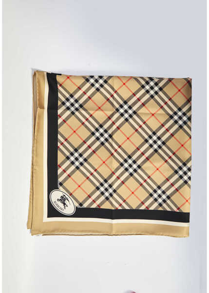 Esarfe Burberry Check Silk Scarf BEIGE Femei (BM 19696349) 1