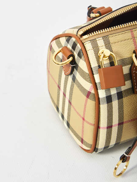Genti de mana Burberry Mini Check Bowling Bag BEIGE Femei (BM 19696370) 4