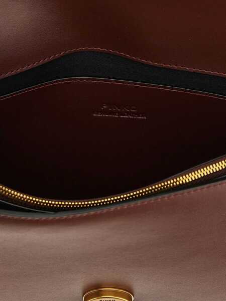 Genti de umar Pinko One Simply Love Bag One Shoulder Bag ROSSO VINO-ANTIQUE GOLD Femei (BM 19696454) 4