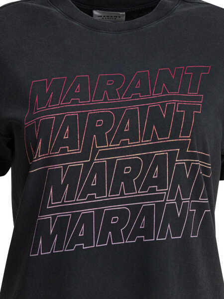 Tricouri ISABEL MARANT ETOILE Zoeline T-shirt Black Femei (BM 19696509) 3