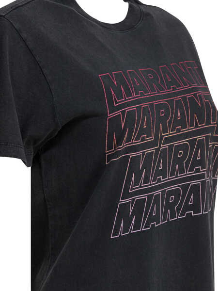 Tricouri ISABEL MARANT ETOILE Zoeline T-shirt Black Femei (BM 19696509) 4