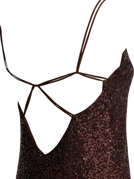 Rochii elegante Semper Long sequined dress Brown Femei (BM 19696575) 4