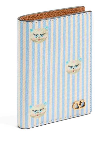 Portofele Valentino Garavani VLogo Signature card holder Light blue Barbati (BM 19696590) 3