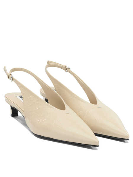 Pantofi cu toc Jil Sander Leather slingback Beige Femei (BM 19696698) 2
