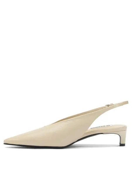 Pantofi cu toc Jil Sander Leather slingback Beige Femei (BM 19696698) 3