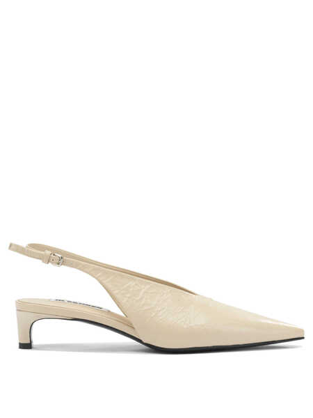 Pantofi cu toc Jil Sander Leather slingback Beige Femei (BM 19696698) 1