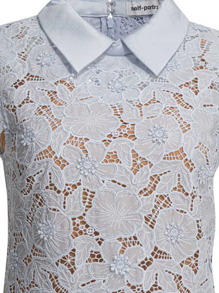 Rochii elegante Self-Portrait Guipure lace dress Blue Femei (BM 19696725) 3