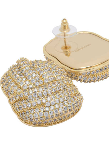 Cercei Self-Portrait Crystal knot earrings Gold Femei (BM 19696737) 2