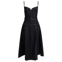 Rochii elegante Denim flared midi dress Femei