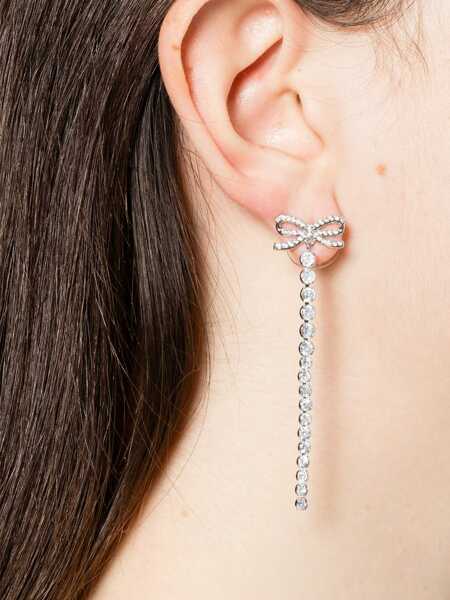 Cercei Self-Portrait Bow earrings Silver Femei (BM 19696749) 2