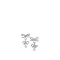 Cercei Earrings with bows and pearls Femei