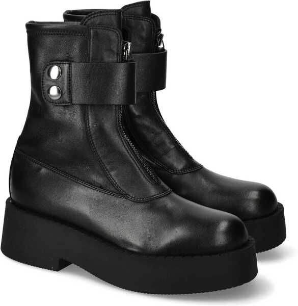 Cizme scurte Premiata Leather Boot BLACK Femei (BM 19697180) 5