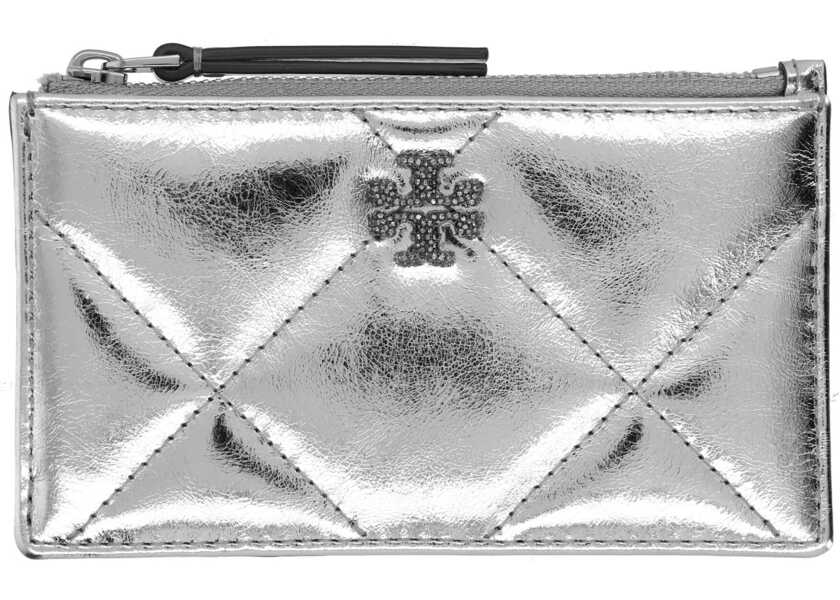 Portofele Tory Burch Kira Card Holder SILVER Femei (BM 19697378) 1