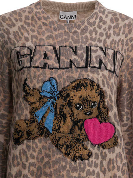 Pulovere Ganni Puppy Wool sweater Brown Femei (BM 19697622) 3