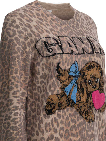 Pulovere Ganni Puppy Wool sweater Brown Femei (BM 19697622) 4