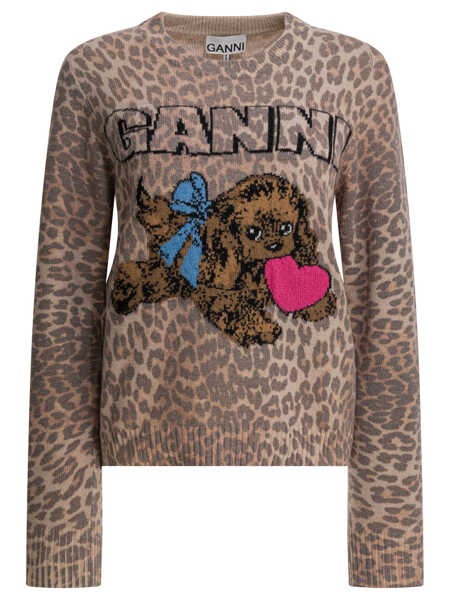 Pulovere Ganni Puppy Wool sweater Brown Femei (BM 19697622) 1