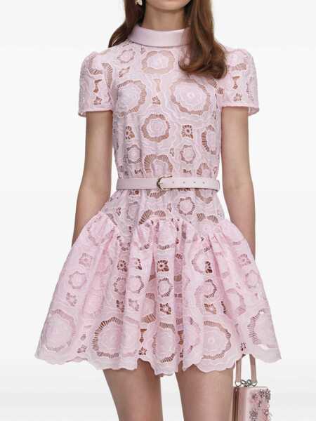 Rochii elegante Self-Portrait Floral lace flared dress Pink Femei (BM 19697649) 5