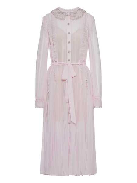 Rochii elegante Self-Portrait Pleated georgette midi dress Pink Femei (BM 19697655) 1