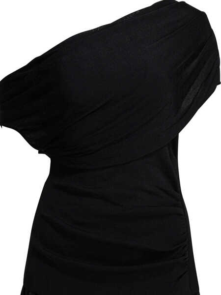 Rochii elegante Self-Portrait Draped midi dress Black Femei (BM 19697673) 3